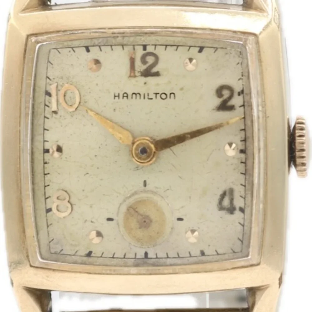 Vintage 26mm Hamilton Sawyer Men's Mechanical Wristwatch 731 10k Gold Filled